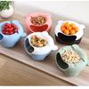 Snackteller 2 Etagen Obst-Nuss-Schale Kunststoff Aufbewahrungsbox Desktop Mülleimer Handyhalter