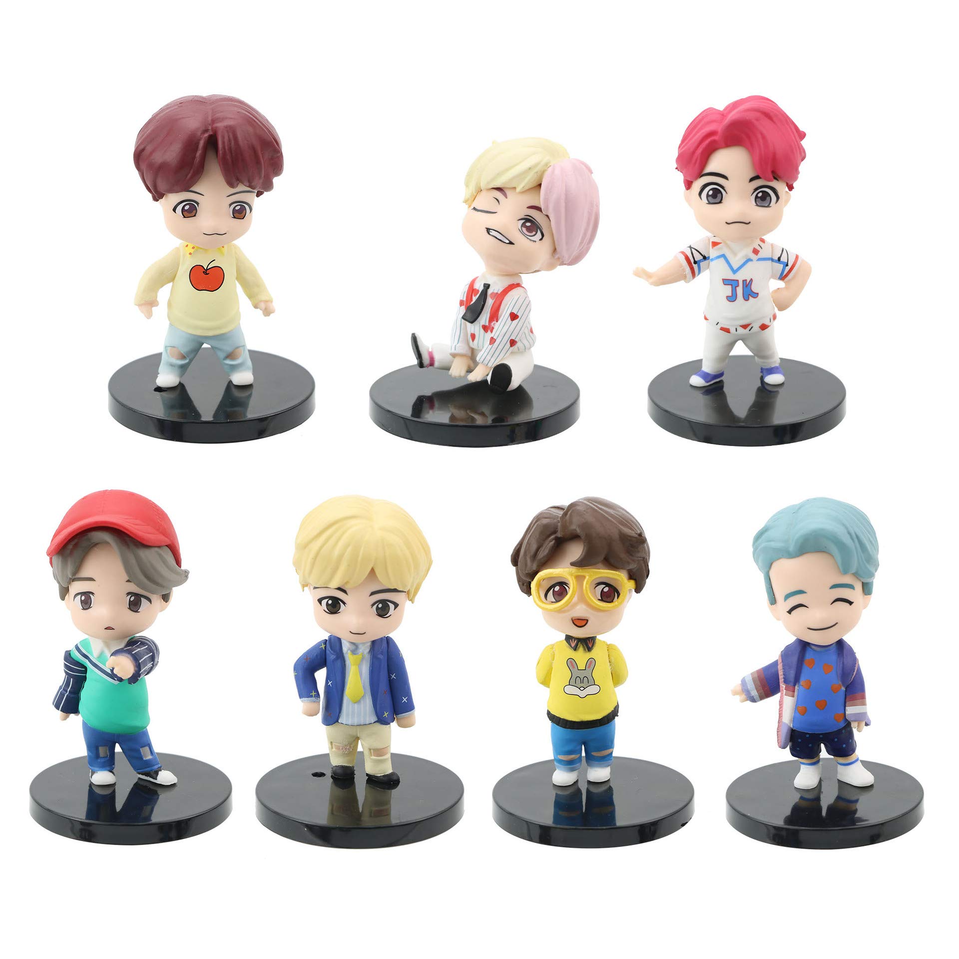 

7PCS BTS Figures BTS Mini Doll Deluxe Figure Playset FRingure Character Set (VERSION 1)