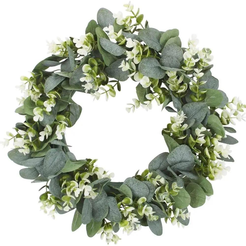 Artificial Plant Eucalyptus Festival Wreath Wedding Holiday Supply Door Home Decora Diy Gift Photo Props Flowers Background Wall