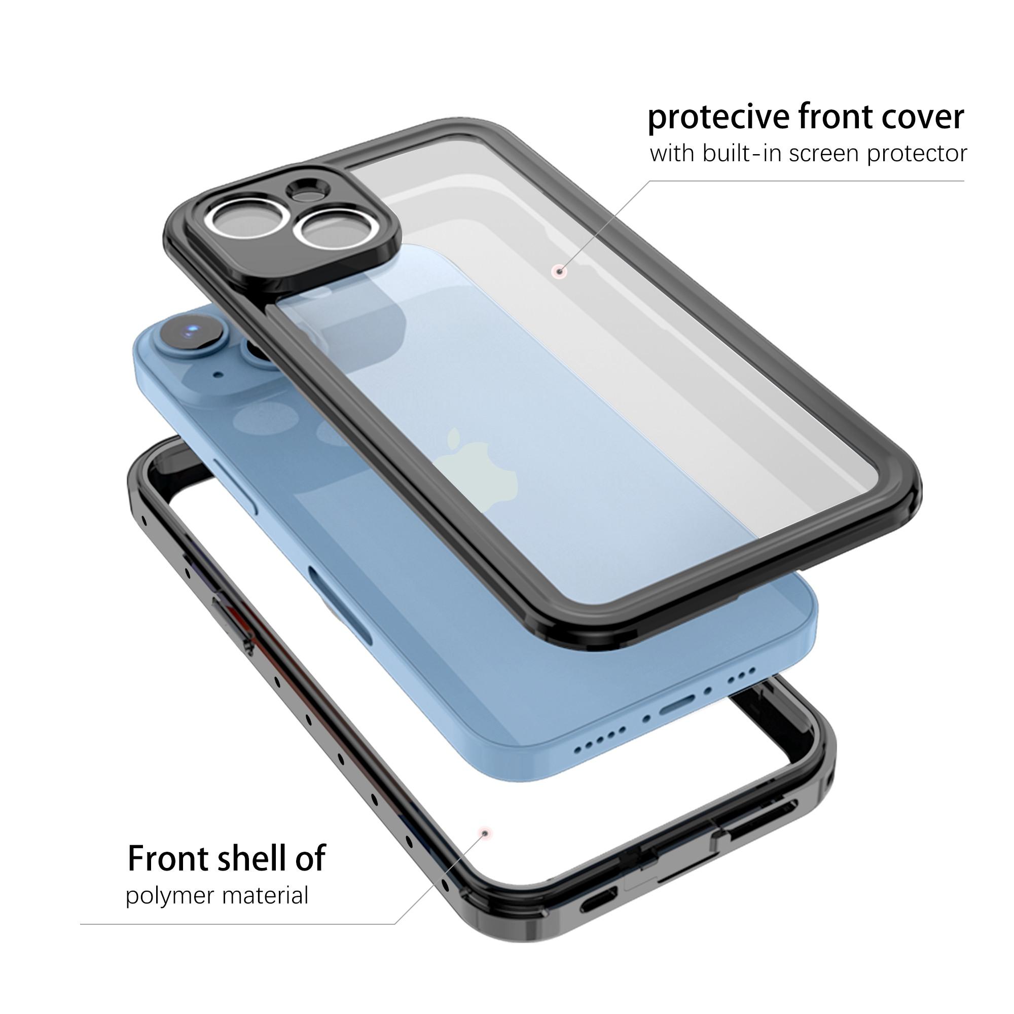 

REDPEPPER PRO Series IP68 Waterproof Phone Case for iPhone 14,Full Protection Scratch-resistant Transparent Anti-dust Smartphone Cover A