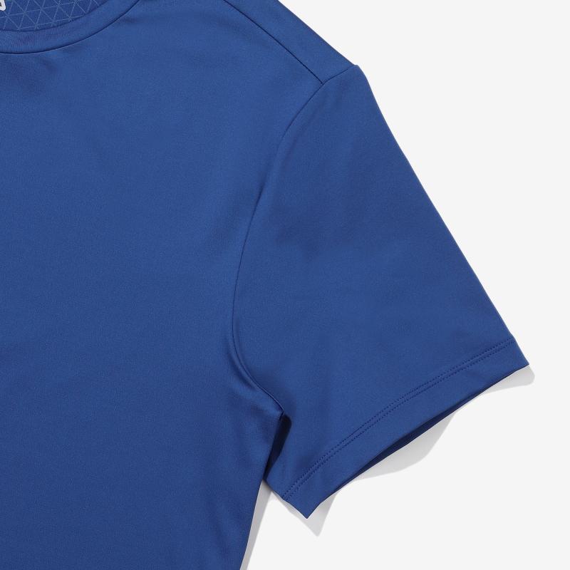 Fila Casual Sports Printed Dopamine Round Neck Short Sleeve T-Shirt Unisex T-Shirt Blue FS2RSE2201M-MAB