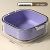 Kitchen Double-Layer Draining Basket with Handles
