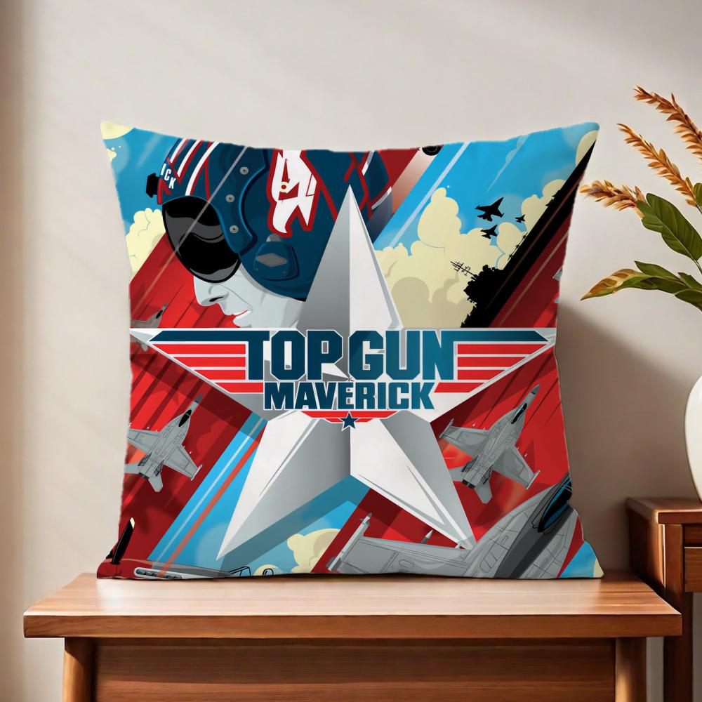 Film T-top G-gun Cute Cool Cushion Cover For Pillow Printing Sofa Decoration Home Car Room Coffee Shop Office Nordic Simplicity