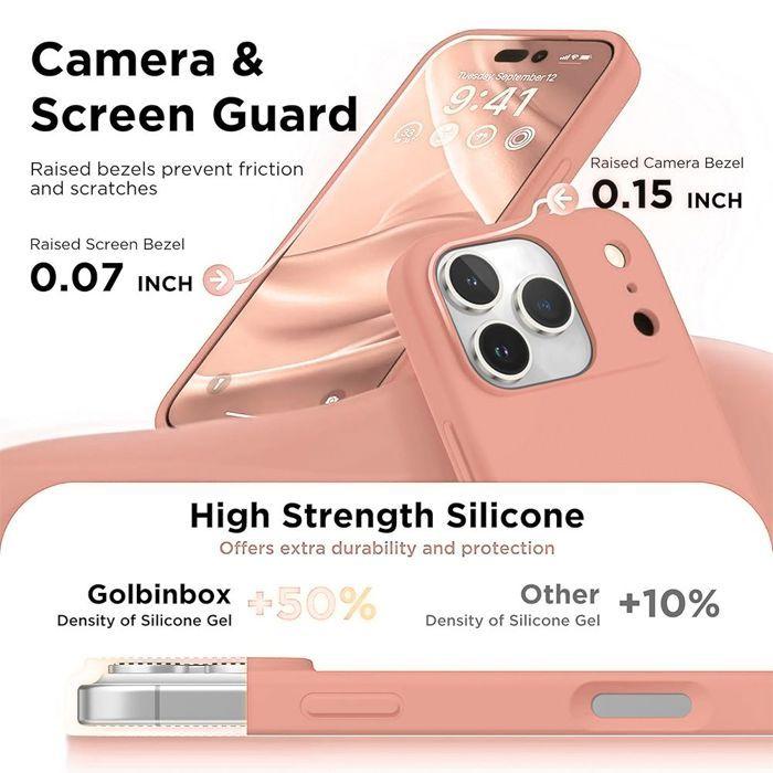Case with Lanyard - BOOLING - for iPhone 17 Pro Max - Shockproof Silicone - Pink