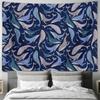 Ocean Whale Tapestry Sea Animal Wall Hanging Nautical Decor Coastal Wall Art Blue Whale Pattern Bedroom Decor Dorm Room Tapestry