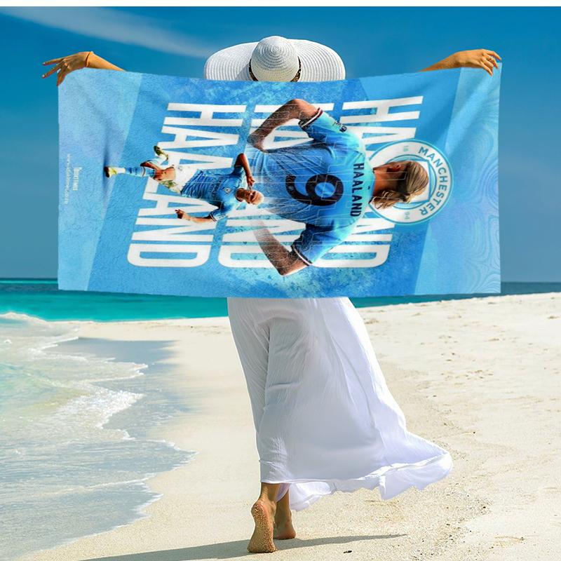 Ultra-Soft Beach Towel with Manchester City Theme,Ideal for Pool - Camping, Diving - Perfect Travel Essential, Vibrant Beach Towel.