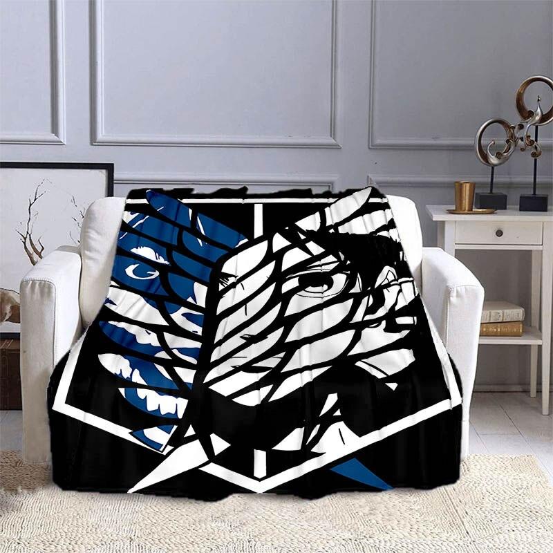 Attack On Titan Wings of Liberty Anime Blanket Soft Cozy Blanket Flannel Blanket Kids Blanket Home Travel Blanket Gift