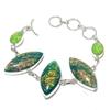 Green Triplet Opal Gemstone 925 Sterling Silver Gift Jewelry Bracelet 7-8"