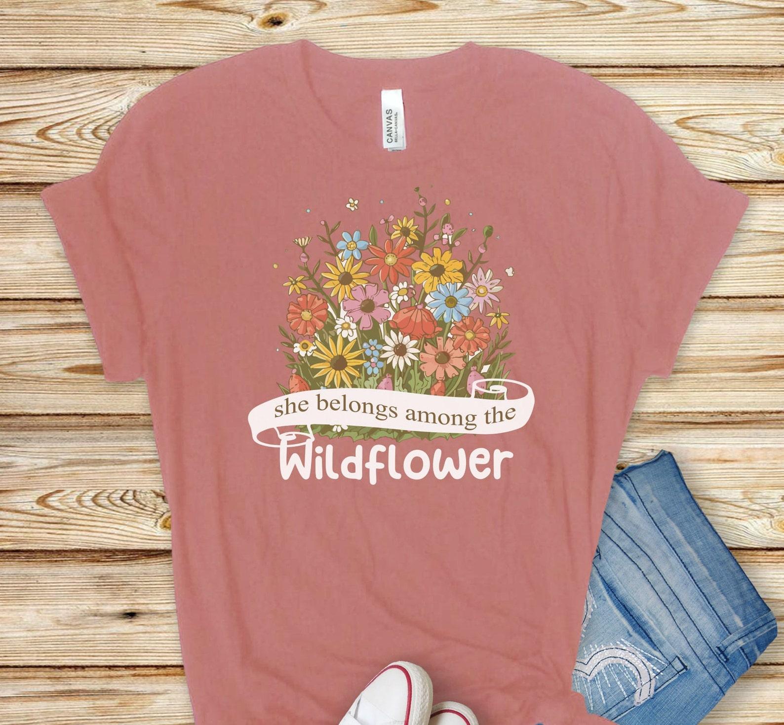 Flower Shirt Gift For Her Flower Shirt Aesthetic Floral Graphic Tee Floral Shirt Flower T-shirt Wild Flower Shirt Wildflower T-shirt XL