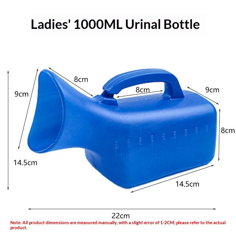 Leakproof Women Urinal Thickened Soft Spout Clear Scale Large Capacity Chamber Pot for Travel Car Use