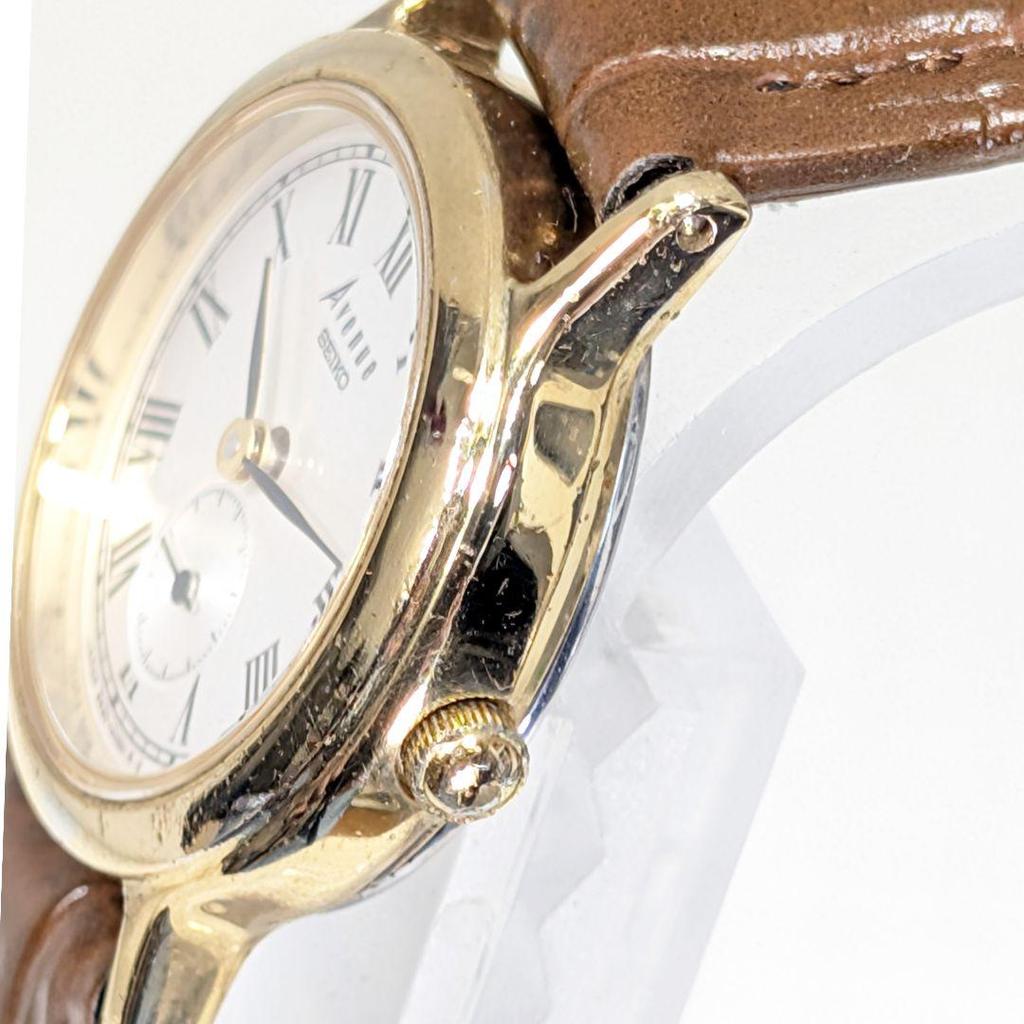 [USED] SEIKO AVENUE Small Seconds Women's Watch Battery Strap Replaced, Working Condition Y-05
