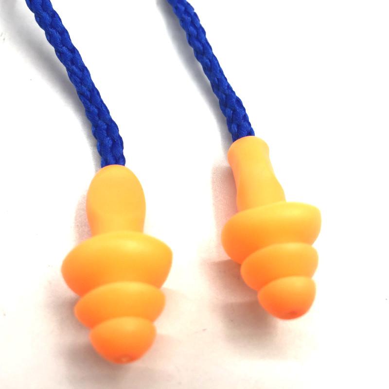 10Pcs Soft Silicone Corded Ear Plug Protector Reusable Hearing Protection Noise Reduction Safe Work Comfortable Earplugs Earmuff