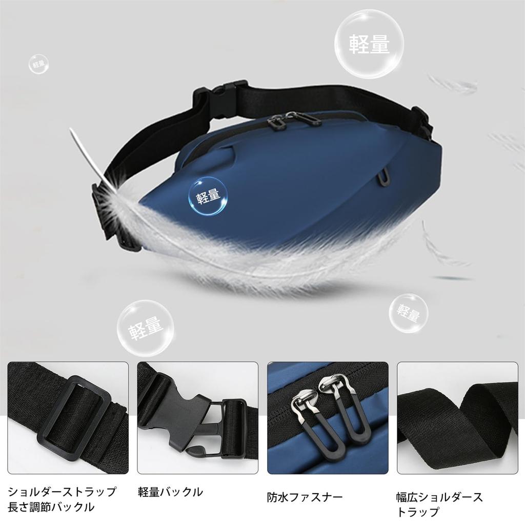 Body Shoulder and Waist A sophisticated and European design that solves your fashion coordination Enhanced [myouhuo] Men's Bag, Bag, Pouch Compact,