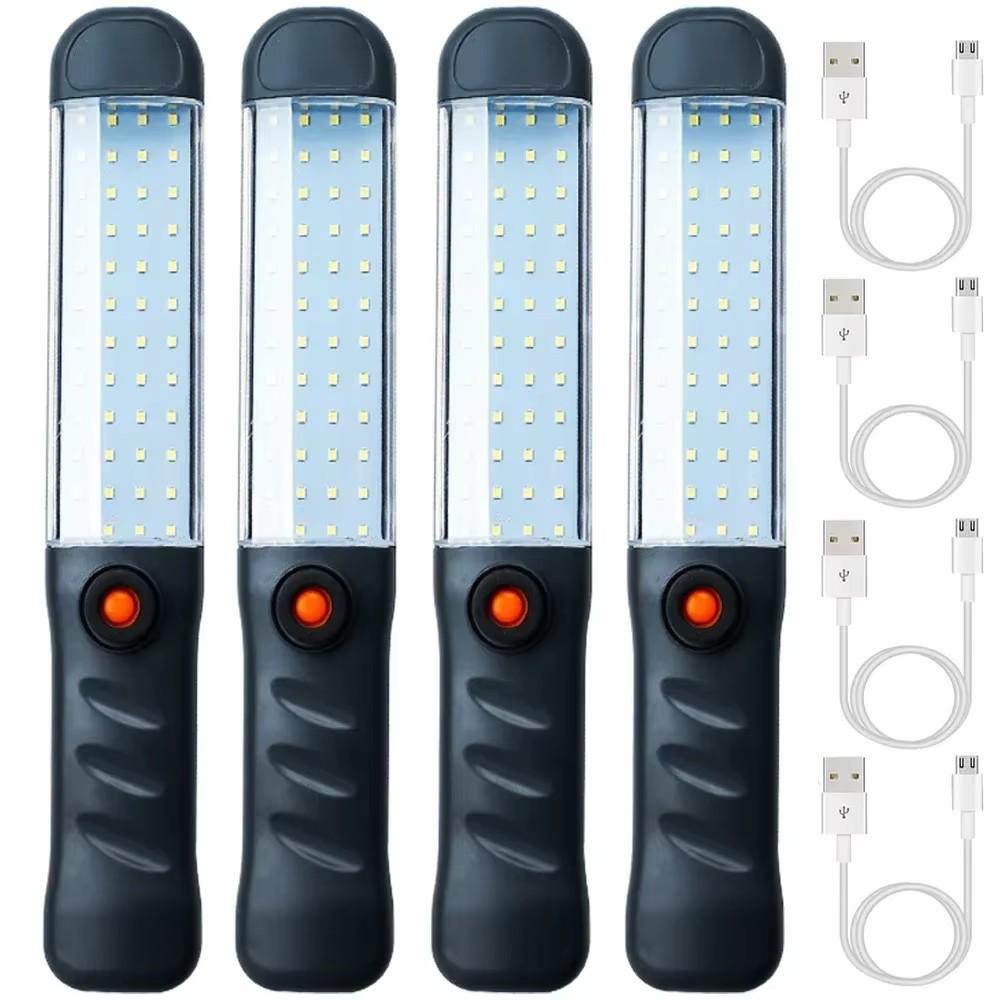 Rechargeable LED Handheld Flashlights With Magnetic Powerful Camping Lantern Outdoor Emergency Light For Car Repair Household
