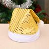 WTEMPO Solid Color Sequined Adult Christmas Hats Christmas Decorative Hats Santa Claus Hats Christmas Party Performance Decorative Hats