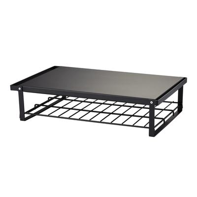 HEIAN SHINDO Support Micro-ondes Noir Mat Largeur 46cm Profondeur Hauteur 11cm Capacité de Charge 10kg Heian Shindo Kogyo 29.5cm REK-1