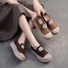 Round Toe Retro Thick Soled Slip-on Shoes Comfortable Versatile Women's Flat Platform Shoes