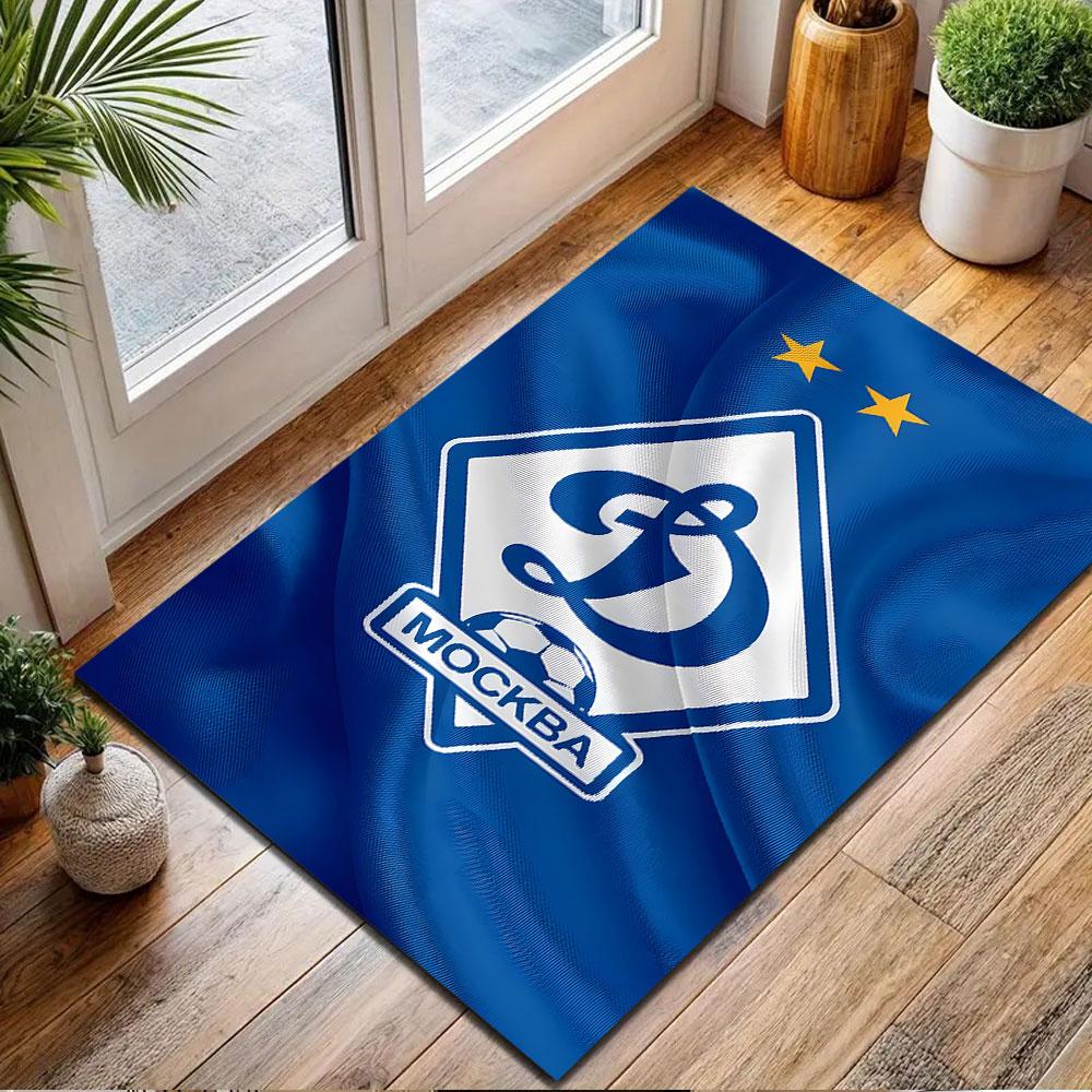 "Dynamo Moscow Blue Logo Design" Patterned Carpet, Non Slip Mat Suitable for Living Room and Bedroom Sofas