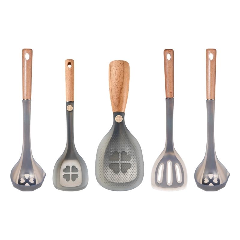 Silicone Spatula Cooking Spoon Heatproof Kitchen Tool With Comfortable Grip Perfect For Sauteing Baking And Serving