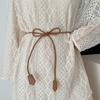 Womens Stylish Soft Faux Leather Rope Belt With Adjustable Tie For Dresses And Coats