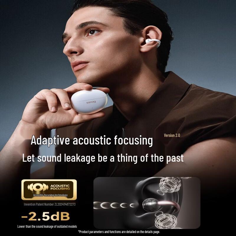 SANAG S7S Ultra AI Translation & Recording Ear-Clip Bluetooth Headphones