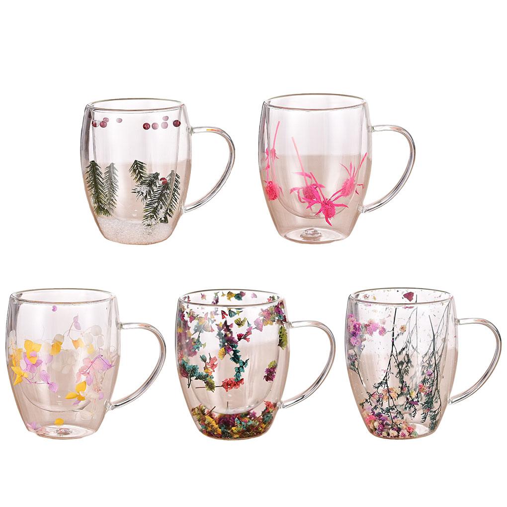 Ergonomic Handle Double Wall Glass Cup With Thickened Bottom For Stability And Safety Coffen Cup