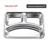 ZISIZ Stainless Steel Divided Lunch Plate