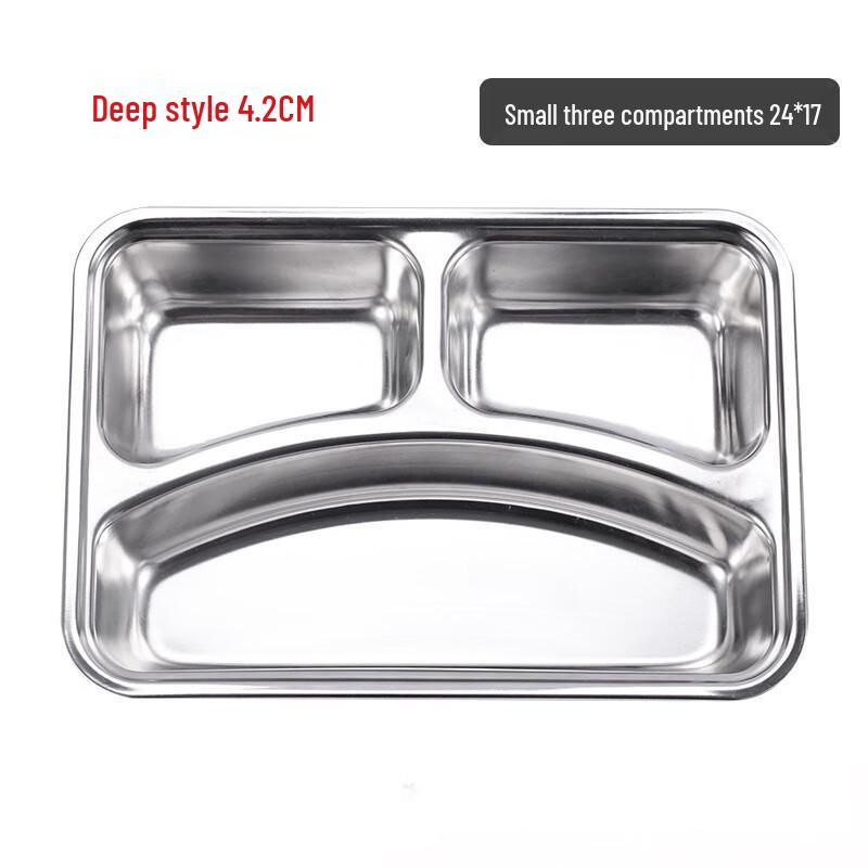 ZISIZ Stainless Steel Divided Lunch Plate