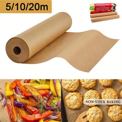 5/8/10/20m Yağlı Kağıt Pişirme Kağıtları Yapışmaz Önceden Kesilmiş Pişirme Linerları Fırın Hava Fritözü Izgara Matı Buharda Pişirme Ekmek Kurabiye İçin