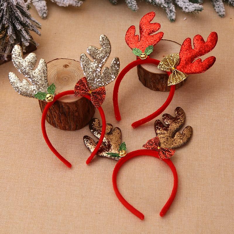 Nieuwe Kerstversieringen Lange Geweien Haarband Voor Kinderen's Vakantiefeesten