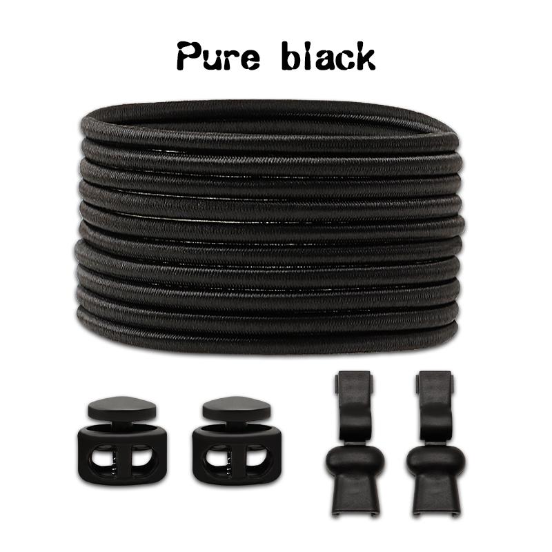 1Pair/3Pair Round Tennis Lazy Laces Without Ties Unisex Elastic Shoelaces Sneakers No Tie Shoe Laces Adult Kids Shoe Accessories