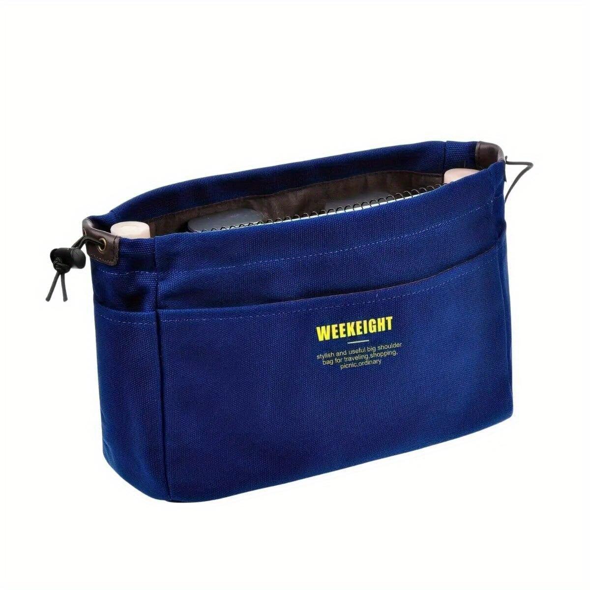 Органайзеры для хранения из холста с завязками многокарманная сумка-вкладыш легкая портативная дорожная сумка для хранения 1pc синий 1000₽