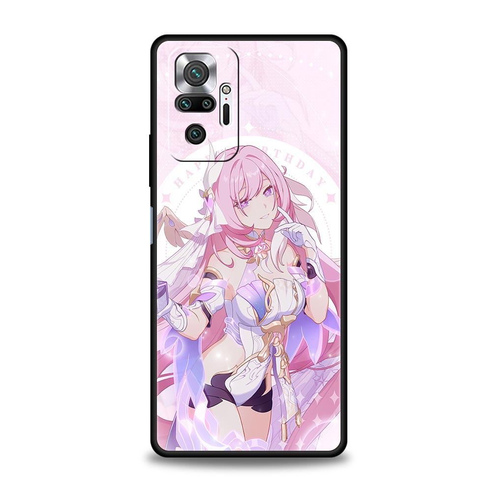 Silikonový kryt Honkai Impact 3. série pro Xiaomi Redmi Note 12 5G 11 10 Pro Plus 9S 9 8 7 9T 8T 10C 9C 9A K50 pro herní použití