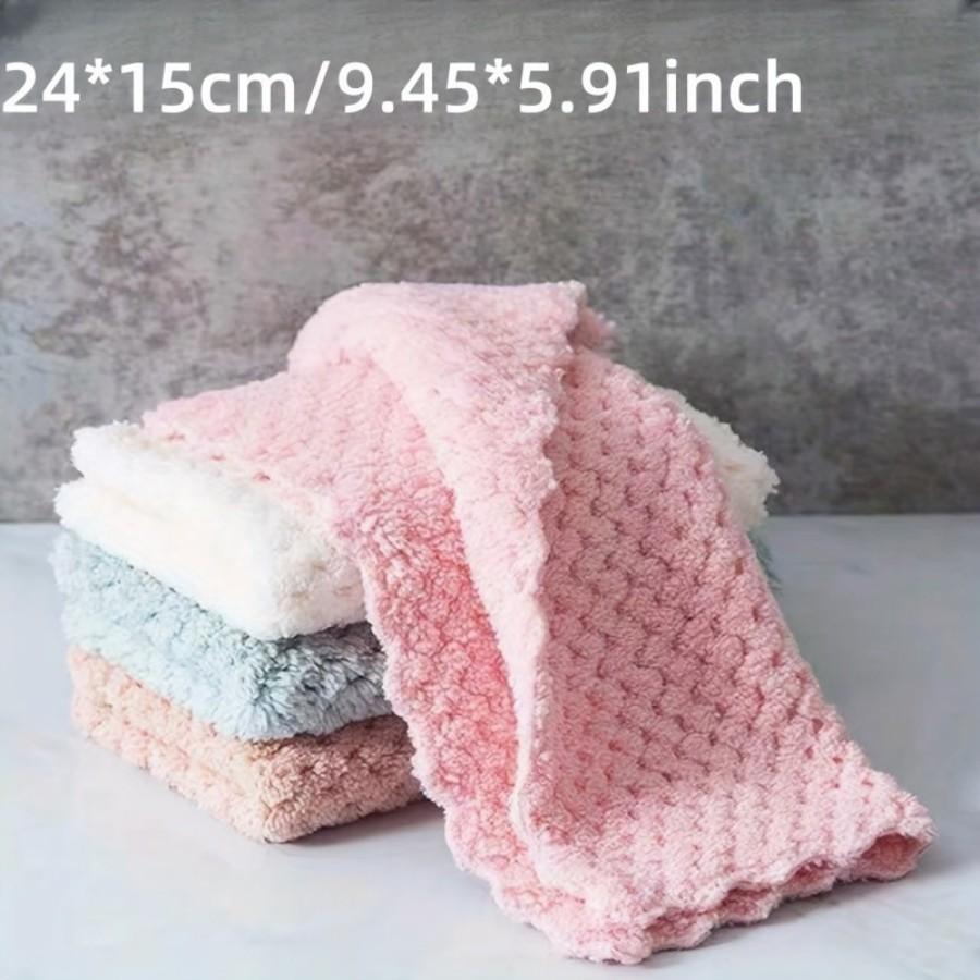 1/3/5/10pcs Ultra-Soft Microfiber Kitchen Towels - Super Absorbent, Non-Greasy Dish Cloths for Easy Cleaning & Quick Dry