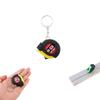 3ft 1m Keychain Tape Measure Dual Metric Inch Scales Green Yellow Heavy Duty Mini Portable
