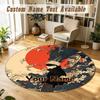Round Rug Custom NameJujutsu Kaisen Pattern Non Slip Carpet Home Floor Decor