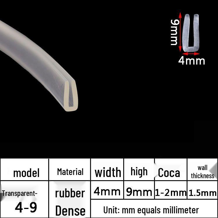 U-formad Transparent Silikongummi Kantförseglingslist för Mekanisk Utrustning