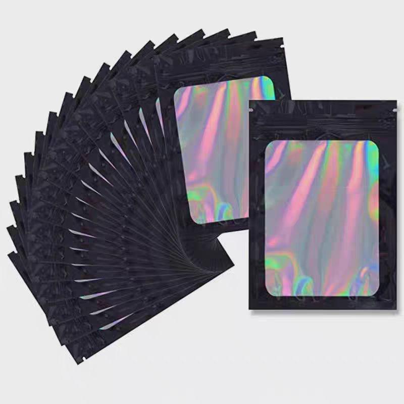 Dazzling Laser-Color Self-Sealing Jewelry Storage Bag with Thickened Material