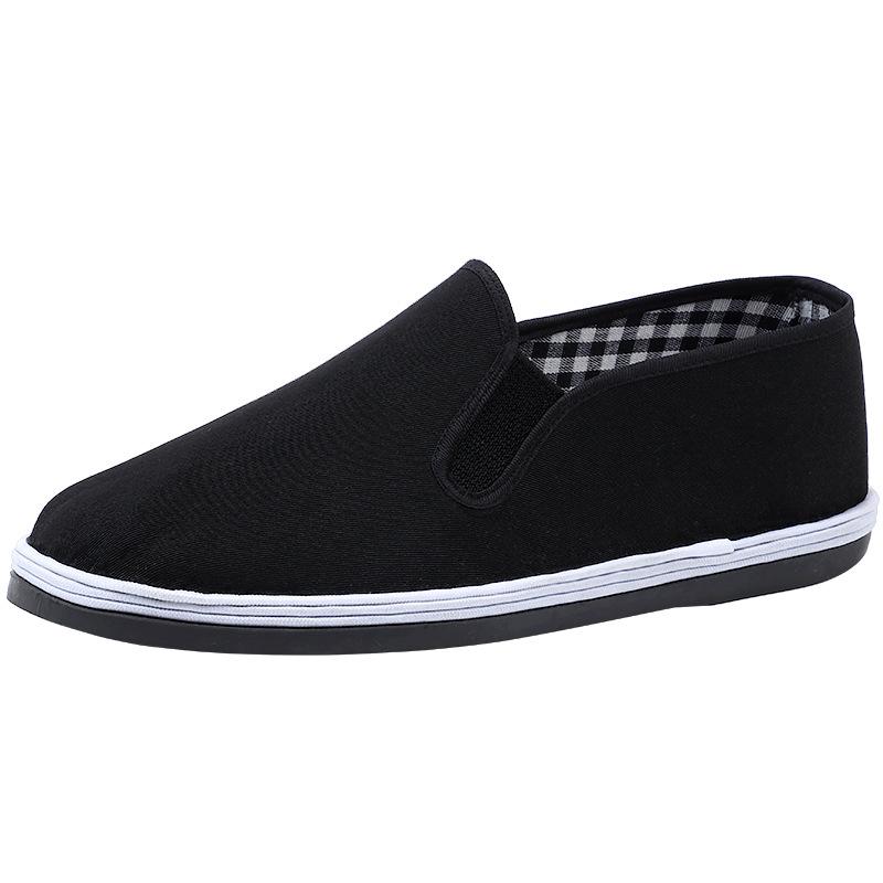 New Cloth Shoes Men's Soft-soled Velvet Cotton Shoes Lasagna Black Cloth Shoes Stall
