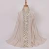 New Pearl Chiffon Embroidered Sequins Decorative Wrap Headscarf, Malaysia Indonesia Fashion Lace Ladies Scarf