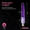 Dildo - Eroticon - Violet - 17 CM - Rainuré - Connecteur 3XLR