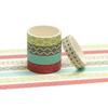 YUBBAEX Geometric Pattern Masking Tape Set Retro Simple Washi Paper Tape Perfect for Journal Wrapping Floral 5-Roll - Design, Design, - Art/DIY