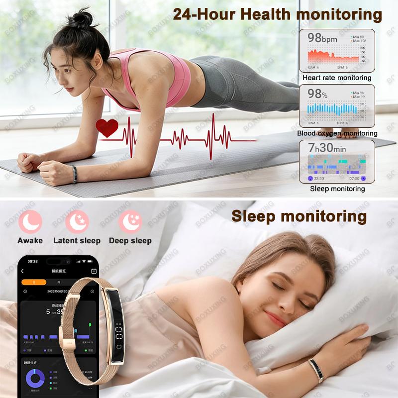 New Sport Smart Bracelet Sleep Monitor Waterproof Health Monitor Pedometer Heart Rate Fitness Track Smart Watches Men Women