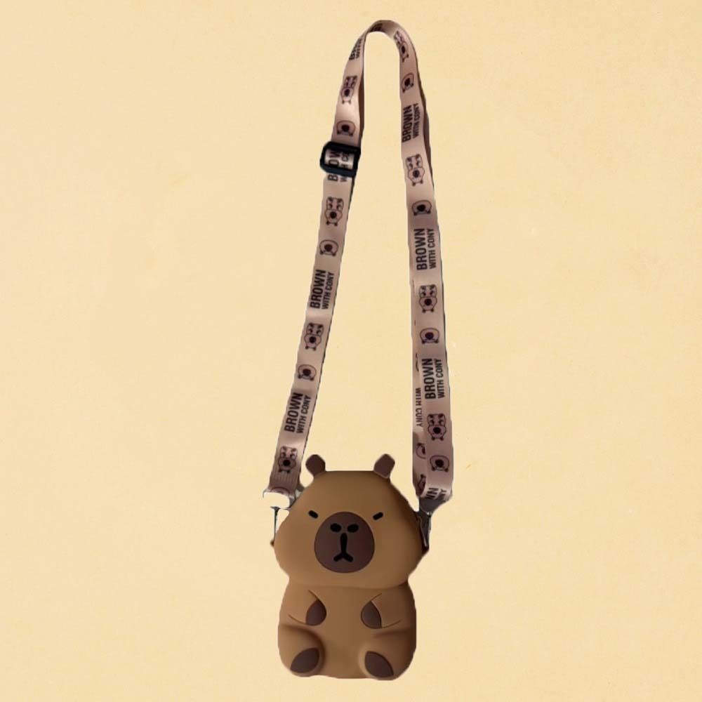 Zero Wallet Capybara Crossboday Bag Adjustable Straps Kawaii Animal Purse  Girls