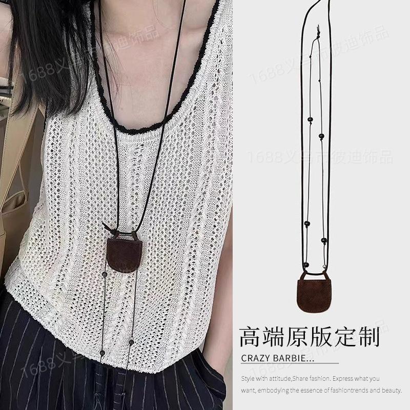 Retro ethnic style long pendant necklace light luxury niche high-end sweater chain temperament versatile personality jewelry women