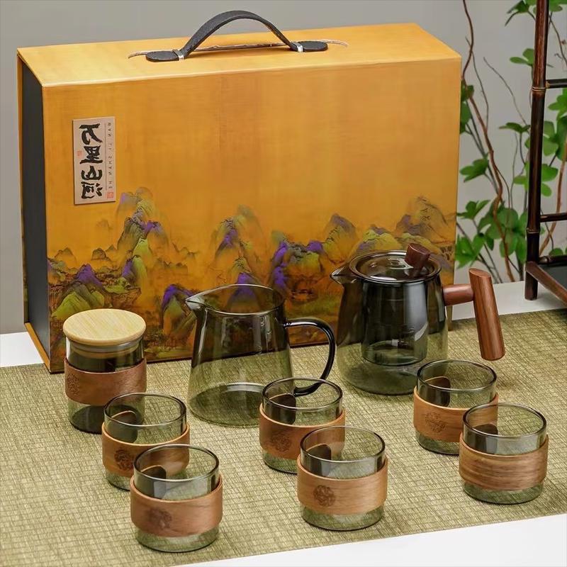 Yuzun 9-Piece Heat-Resistant Glass Tea Set