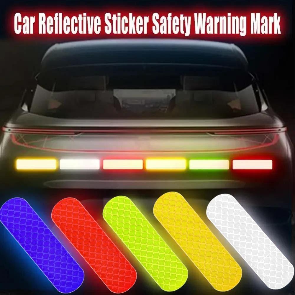 200Pcs Wear-Resistant Car Reflector Tape Creative Safety Warning Patches Night Riding