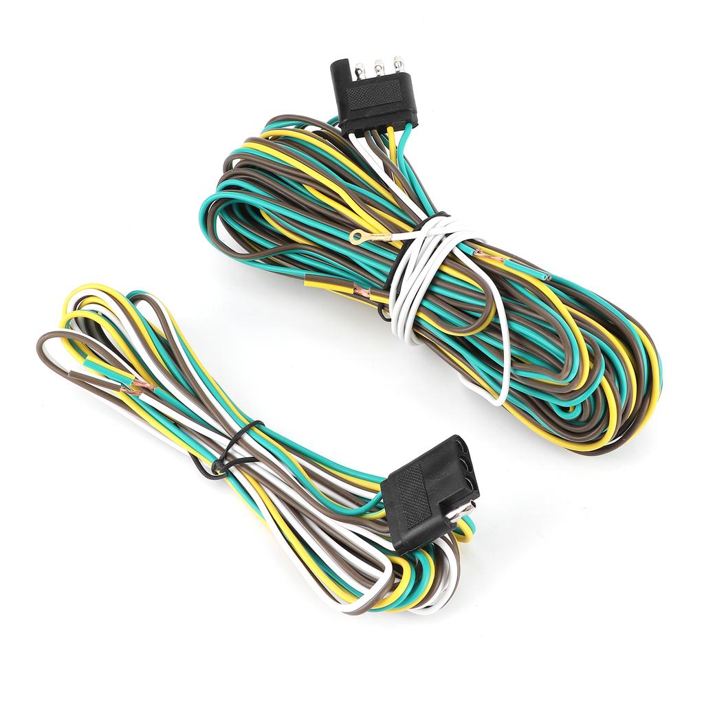 Trailer Wiring Harness Extension Kit 36FT 8.5+2.4m 4 Wire 4Flat 4 Pin with Male Female Plug