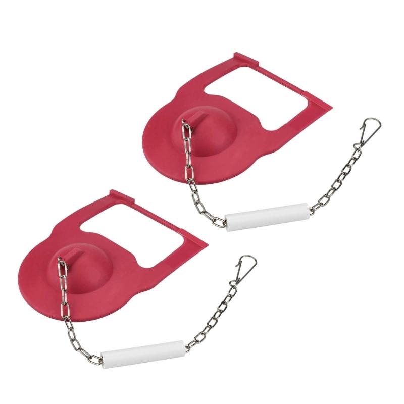 2Pcs High Performances Rubber Toilet Flapper Universals Toilet Flapper Replacement Toilet Flapper with Stainless Chain 1