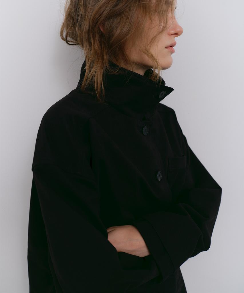 CACELE Relaxed Pocket Cotton Jacket, Black